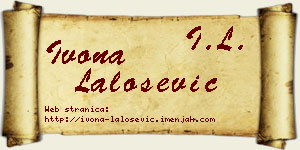 Ivona Lalošević vizit kartica
